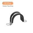 thumbnail image 3 of Unique Bargains 22Pack 1-5/8' Cable Clamp U Shape Stainless Steel Rubber Cushioned Pipe Strap, 3 of 5