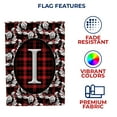 thumbnail image 5 of America Forever Elegant Red And Black Plaid Monogram I Garden Flag, 12.5 x 18 inch Double Sided, Buffalo Plaid Initial Flag, Floral Tartan Banner, Personalized Fall Winter Decor, Letter I Yard Flag, 5 of 5