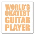 thumbnail image 1 of DistinctInk Custom Bumper Sticker - 8" x 8" Decorative Decal - White Background - World's Okayest Guitar Player, 1 of 2