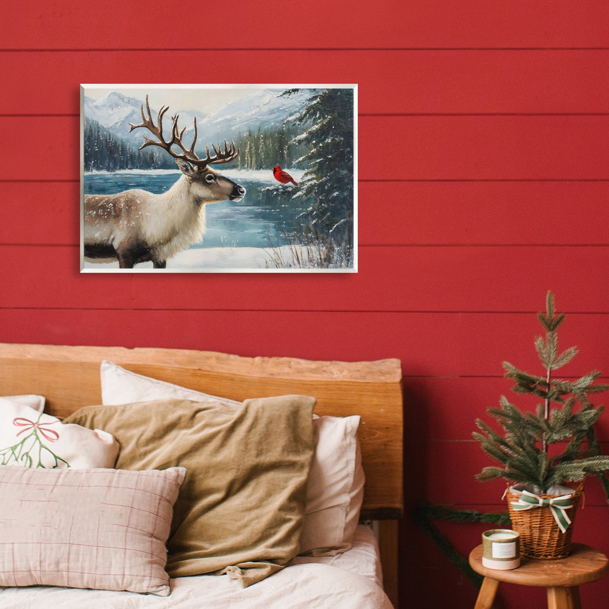 Christmas Conversation In Wild Wall Plaque Art, design by Petal Prints Design
