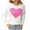 White, variant on VEKDONE Womens Heart Print Sweaters Classic Long Sleeve Tunic Pullover Tops Warm Chunky Round Neck Fashion Fall Winter Outfit