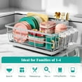 thumbnail image 3 of BEHERZT Large Stainless Steel Dish Drying Racks with Drainboard,Countertop Dish Drainer Rack,Kitchen Sink Dish Rack,Gray, 3 of 6