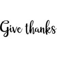 thumbnail image 1 of ViaVinyl Home Interior Decal Collection. Many Words and Sayings for Interior Design, Motivation and Wall Art! (Give Thanks, Black), 1 of 1