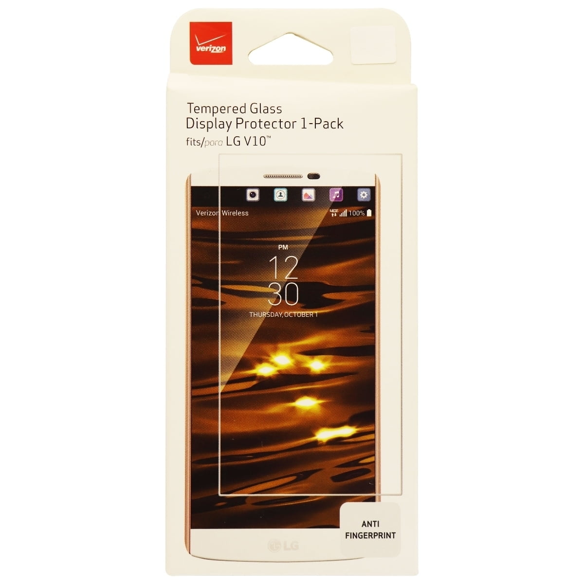 Verizon Tempered Glass Display Protector 1 Pack for LG V10 Clear