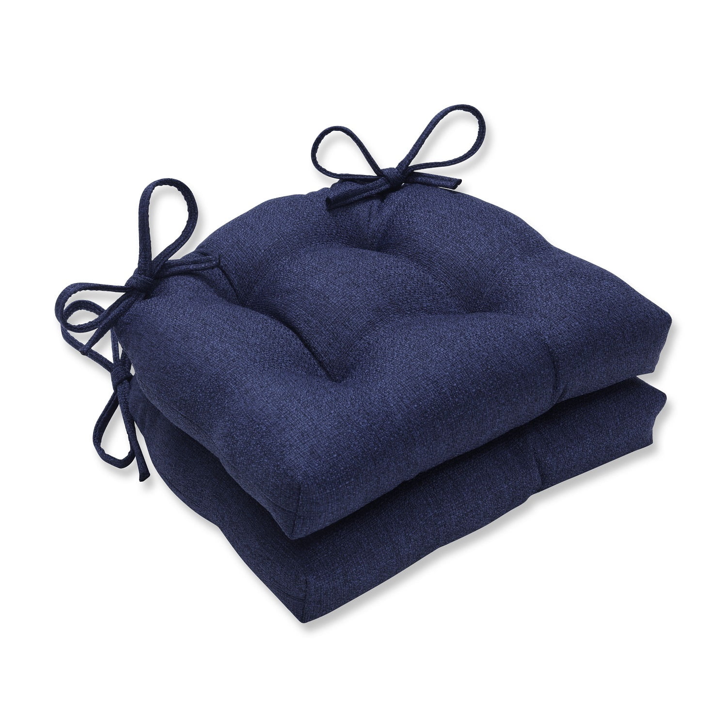 Set of 2 Navy Sonoma Reversible Chair Cushions with Ties 16"