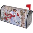 thumbnail image 2 of Winter Cardinals Mailbox Covers Magnetic Standard Size 18" X 21" Christmas Snowman Mailbox Cover Mailbox Wraps Mailbox Decals Post Letter Box Cover for Holiday Garden Yard Decor, 2 of 6