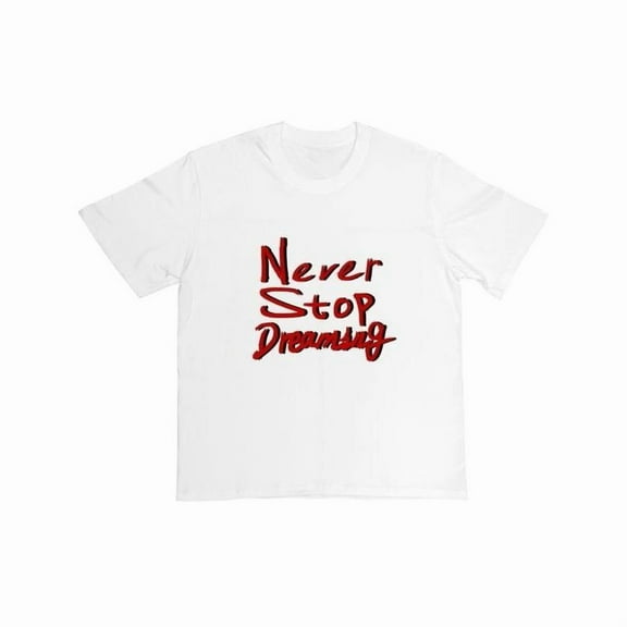 Letter Pattern T-Shirt Graphic Tee Cotton Top Short Sleeve Fashion Casual Apparel White S-5XL