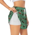 thumbnail image 3 of Lsque Christmas Dachshund Printed Women's Running Shorts with Liner Pockets,Elastic Quick Dry Workout Athletic Gym Yoga Shorts,Womens High Waist Shorts-Large, 3 of 9