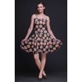 thumbnail image 4 of Bimba Robe Cocktail au-Dessus du Genou Smockée Florale pour Femmes Robe d'Été Fluide-Large, 4 of 5
