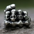 thumbnail image 4 of Punk Ring Cool Skull Hand Jewelry German Iron Cross Rings for Men (8), 4 of 6