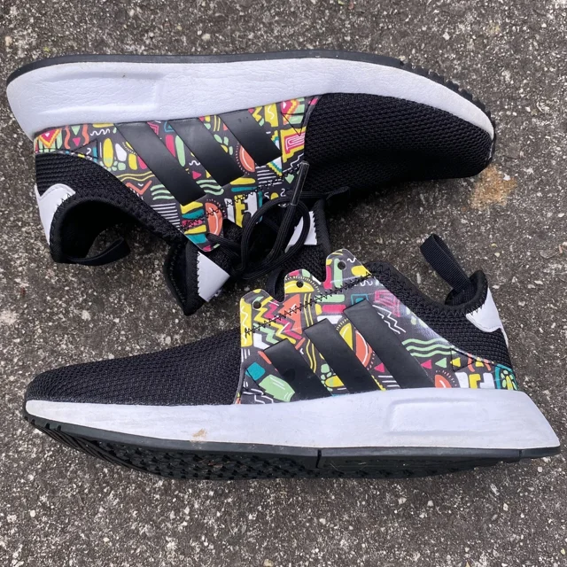 Adi - das Originals Black Running Shoes Multi Colors Sneakers Size 4 ART EE7096