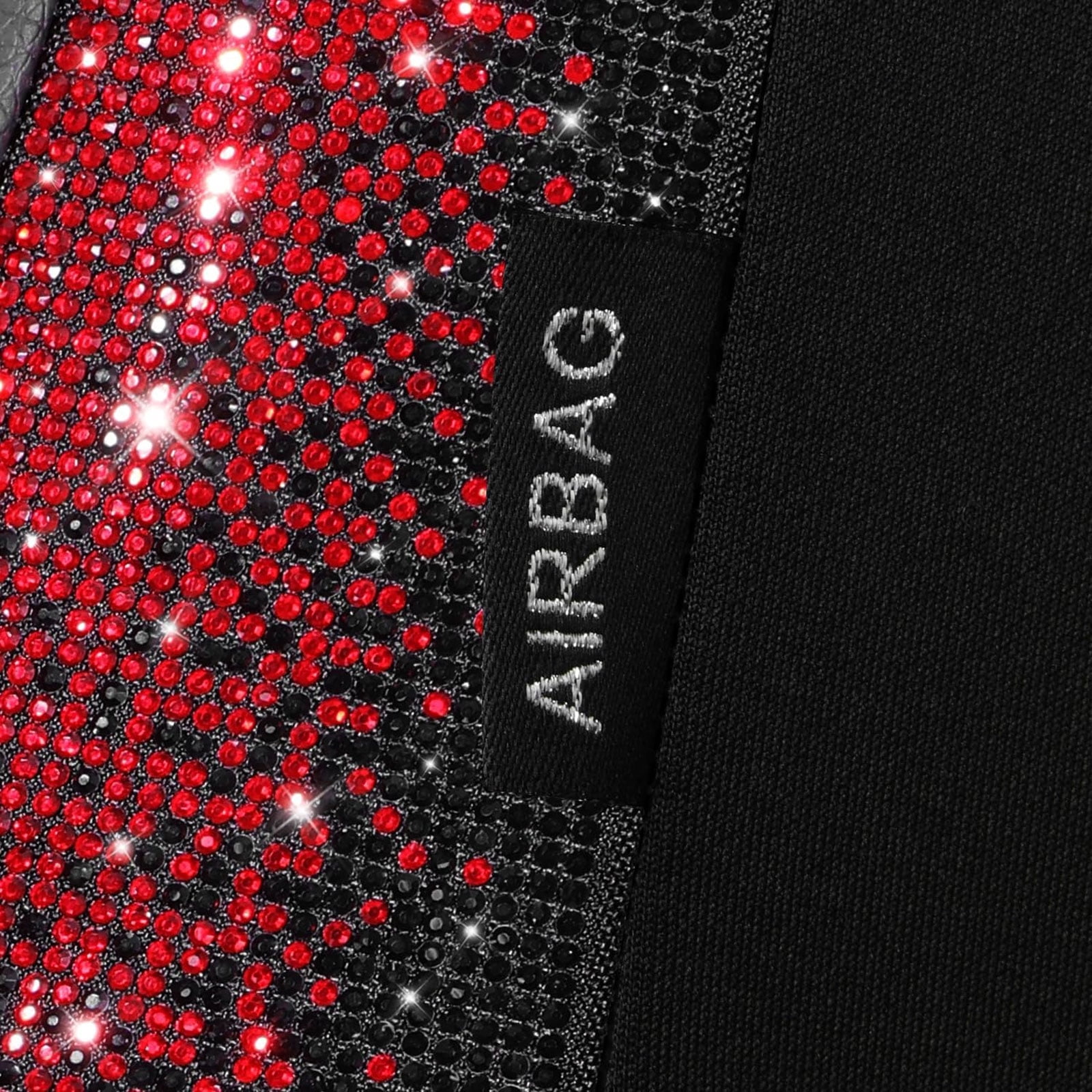 CAR GRAND Bling diamond leather automotive seat covers full set water proof shining glitter sparkly crystal rhinestone universal armrest fit girl woman lady red