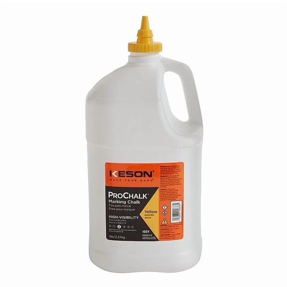 Keson Marking Chalk, Yellow, Semi-Permanent, 5lb 105Y