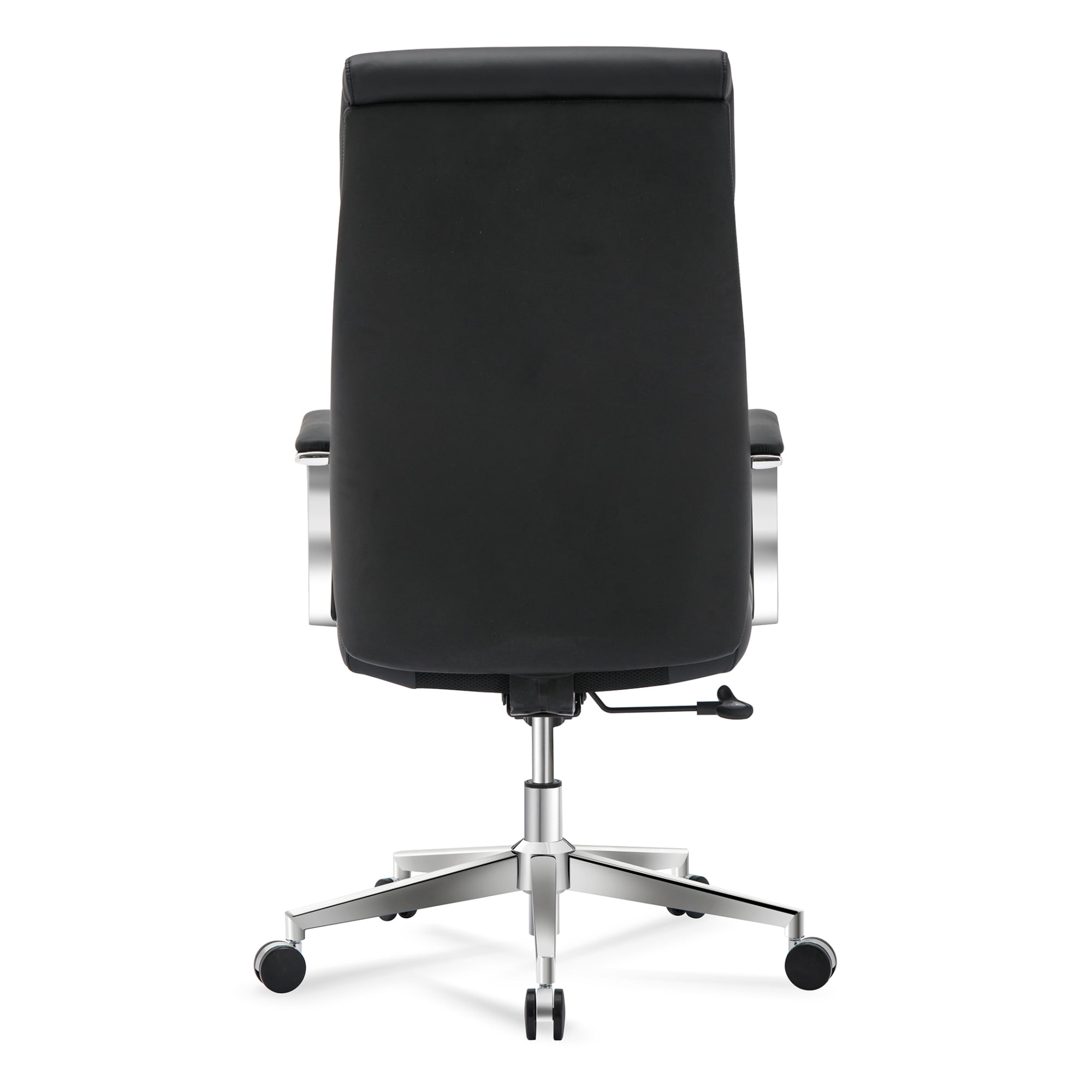 Realspace® Modern Comfort Modee Vegan Leather High-Back Executive Office Chair, Black/Chrome, BIFMA Compliant
