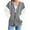 Gray, variant on Women's Fashion Hooded Casual Solid Color Pocket Zip Long-Sleeve Top Loose Hooded Cardigan Jacket Color-Block Design Loose Suits All Body Types M