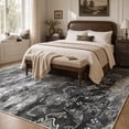 thumbnail image 3 of VUNATE 5'x7' Area Rugs for Living Room Machine Washable Rugs Abstract Vintage Distressed Indoor Rug Carpet Soft Lightweight Large Area Rug for Bedroom Dining Room Kitchen Nonslip Rug Black and Gray, 3 of 7