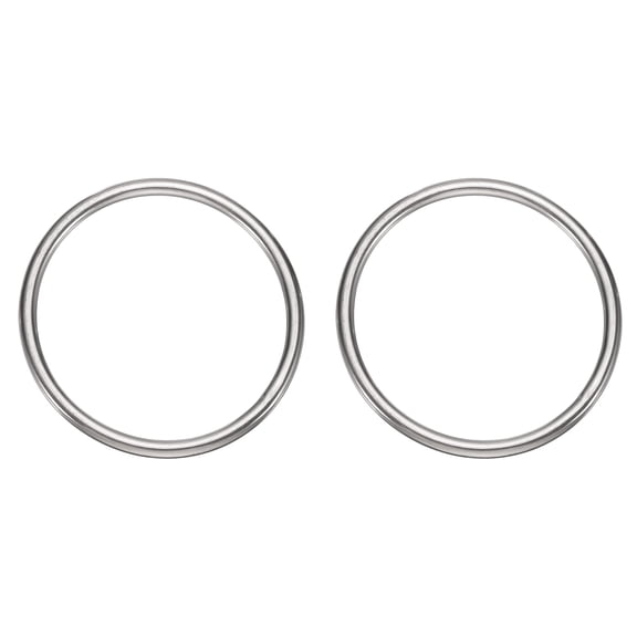 Uxcell 2pcs O Ring Buckles 4" Dia 0.31" Thickness Stainless Steel Polished Round Ring Buckles Multi-Purpose Buckle Loop Ring for Hardware Bags Belts Craft DIY Accessories, Silver