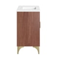 thumbnail image 2 of Pemberly Row 36" Solid Mango Wood Bathroom Vanity in White/Walnut, 2 of 7