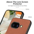thumbnail image 3 of Designed for Google Pixel 9A Classic Case, Slim Leather Luxury Business PU Non-Slip Texture Grip Shockproof Bumper Protective Phone Cover Men Women For Google Pixel 9A,Brown, 3 of 9