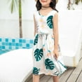 thumbnail image 2 of Utoimkio Clearance Girls Summer Maxi Dress Kids Floral Print Sundress Summer Toddler Girl Clothes for 3-15 Years, 2 of 5