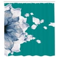 thumbnail image 2 of Ambesonne Flower Shower Curtain, Abstract Futuristic Petals, 69"Wx70"L, Jade Green, 2 of 4
