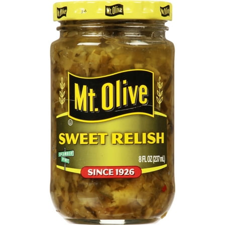 Mt Olive Sweet Relish Pickles, 8 fl oz Jar