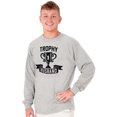 thumbnail image 3 of Cool Trophy Husband Number 1 Hubby Men's Long Sleeve Tee T Shirt Brisco Brands S, 3 of 6