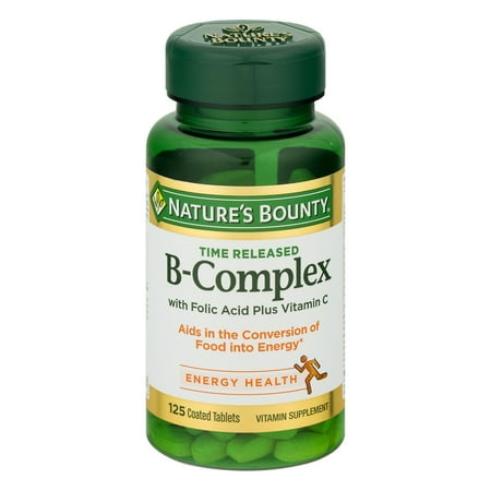 - Nature's Bounty B-Complex Time Released, Coated Tablets, 125ct