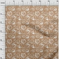 thumbnail image 3 of oneOone Cotton Flex Brown Fabric Valentine Heart Craft Projects Decor Fabric Printed By The Yard 40 Inch Wide, 3 of 6