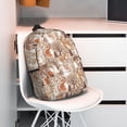 thumbnail image 3 of Lukts Woodland Animals in Neutral Tones Pattern 15 Inch Student Backpack, Waterproof Laptop Backpack with Adjustable Shoulder Straps, Lightweight Travel, Campus Backpack, Unisex, 3 of 6