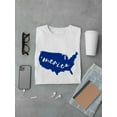 thumbnail image 3 of Merica USA Map Graphic Men White T-Shirt, Male Medium, 3 of 4