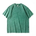 thumbnail image 2 of YLSDY Men's Waffle T Shirt Summer Loose Fit Crewneck Tee Short Sleeve Casual Sports Shirt Retro Comfort Vacation Tops Green XXL, 2 of 6