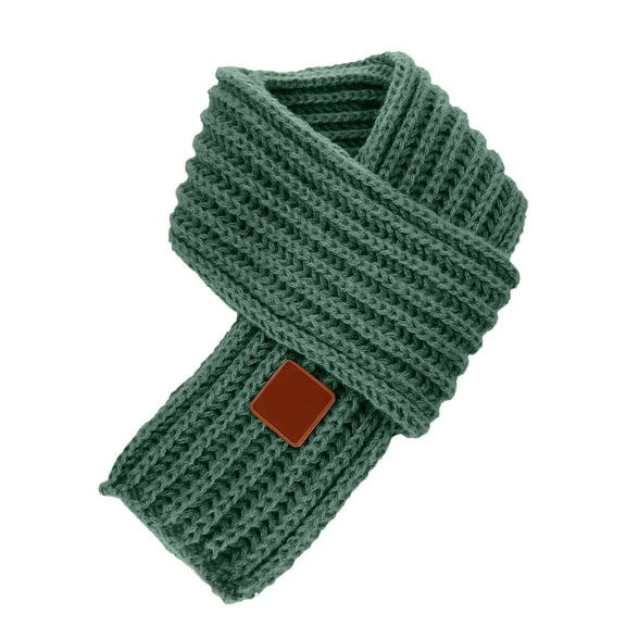 Karoyedx Kids Scarves Boys Fleece Kids Scarf - Warm Winter & Autumn Neck Warmer for Boys & Girls Green Size,One Size