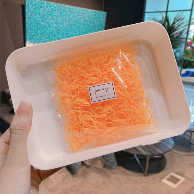 2000 unids/pack coloridas pequeñas bandas desechables para el cabello Scrunchie niñas banda de goma elástica Cola de Caballo accesorios para el cabello lazos para el cabello Tan Jianjun unisex