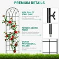 thumbnail image 5 of 4 Pack Black Garden Trellis for Climbing Plants 60" x 16" Iron Plant Trellis for Potted Plant Support Tall Wall Metal Trellis for Climbing Vegetable Flower Rose Vine Cucumber, 5 of 9