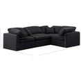 thumbnail image 3 of Meridian Furniture Indulge 123.5" Fabric L-Shaped Modular Sectional in Black, 3 of 10