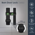 thumbnail image 2 of Zinc Alloy Barn Door Lock With Luminous Function No Drilling Barn Door Latch Easy to Install 3 Digit Password Sliding Double Door Latch for Wardrobe Closet Door, 2 of 9