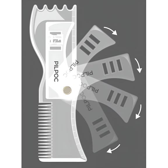 EXLEAF 2026 New Adjustable Beard Shaping Tool Portable Styling Stencil Comb Template Trimmer for Beard Grooming, Shaping, Styling, Precision Trimming, Everyday Use, Travel.