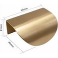 thumbnail image 2 of Pieces Brass Gold Metal Invisible Drawer Cabinet Door Handles Hidden Recessed Cupboard Furniture Handles Knobs- L60 Solid, 2 of 5