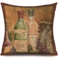 thumbnail image 1 of Housse de Coussin Carrée en Lin Imprimé Rétro pour Canapé Sofa Chambre, 1 of 3