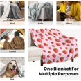 thumbnail image 5 of Pink Strawberry Blanket Soft Cozy Fuzzy Flannel Cute Throw Blanket for Girls teens Kids Toddlers Kawaii Throw Blankets for Couch Bed Sofa Strawberry Room Decor Blankets Gifts for All Season 50x60 Inch, 5 of 6