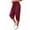 Wine-Red, variant on WellSize Plus Size Capris Pants for Women Lightweight Casual Joggers with Pockets Loose Fit High Waisted Pants