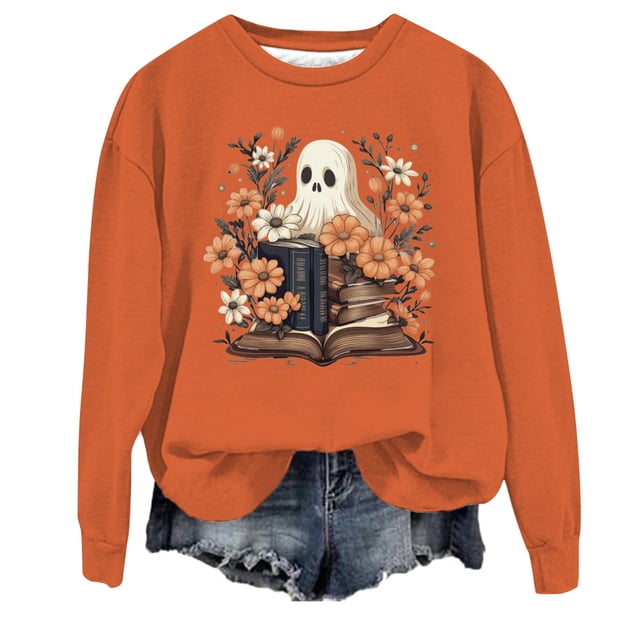 VBARHMQRT Robe Sweat-Shirt pour Femmes Col Rond Imprimé Sans Capuche Hoodie