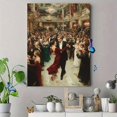 thumbnail image 4 of Elegant Christmas Ballroom Dance Canvas Print, Festive Regal Winter Holiday Home Bedroom Living Room Wall Decor Art, 4 of 8