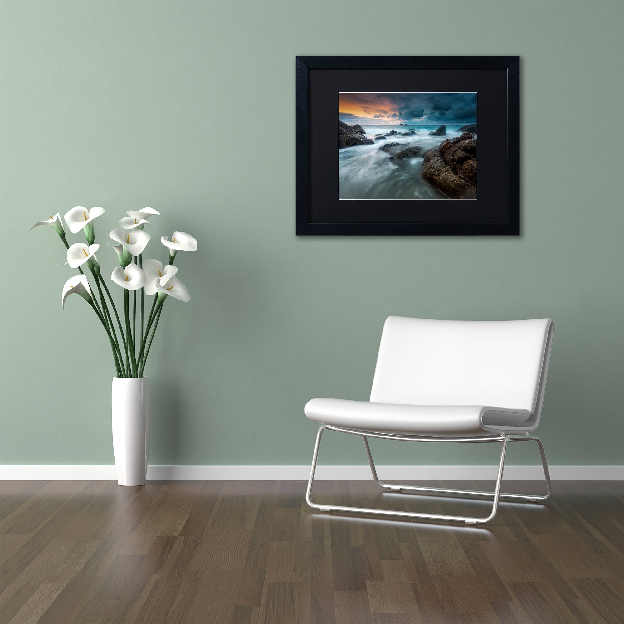Trademark Fine Art "Brittany" Canvas Art by Mathieu Rivrin, Black Matte, Black Frame