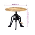 thumbnail image 4 of vidaXL Side Table 60x(46-63) cm Solid Mango Wood and Cast Iron, 4 of 5
