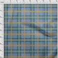 thumbnail image 3 of oneOone Viscose Chiffon Grayish Blue Fabric Madras Check Fabric For Sewing Printed Craft Fabric By The Yard 42 Inch Wide, 3 of 4