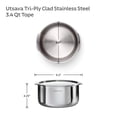 thumbnail image 3 of Tramontina Utsava 3.4-Quart Tri-Ply Clad Stainless Steel Tope/Patila with Lid - Induction & Oven Safe, 3 of 10