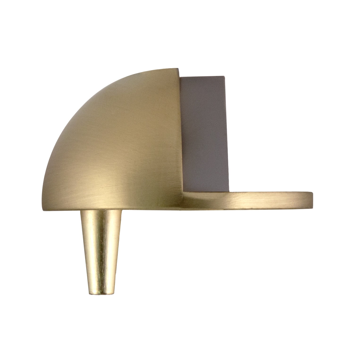 Dome Door Stop Wall Protectors with Rubber Stopper – Satin Brass Floor Mounted Door Stoppers 5-Pack – Design House, WM518187