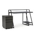 thumbnail image 2 of Furniture of America Sanue Metal 2-Piece Desk and File Cabinet Set in Gray, 2 of 7